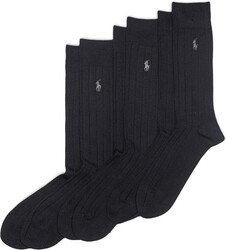 POLO RALPH LAUREN Men's Ribbed Dress Crew Socks (3-Pair)