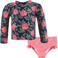 Hudson Baby Baby-Girls Swim Rashguard Set