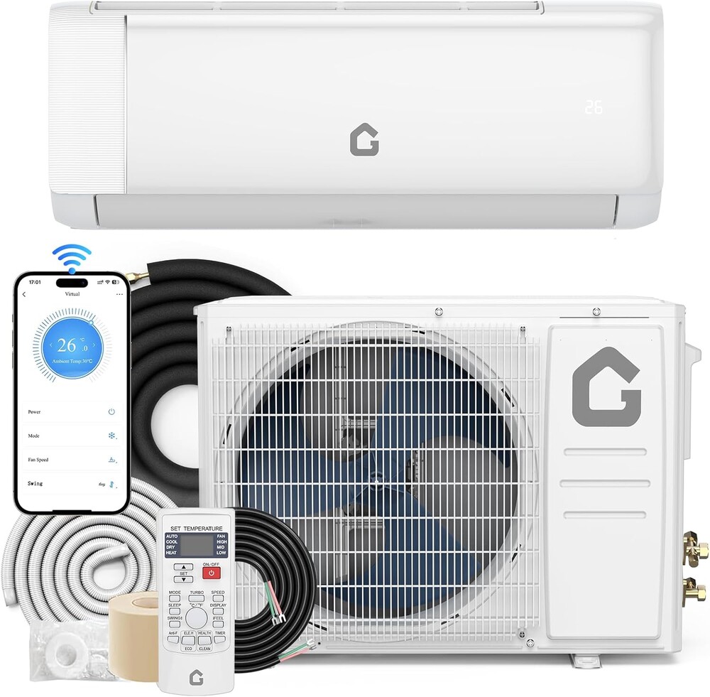 GarveeHome SEER 19 24000BTU 230V Mini Split Air Conditioner | Energy-Efficient Inverter AC System with WiFi, Remote Control & Easy Installation Kit for Rooms Up to 1500 Sq.Ft