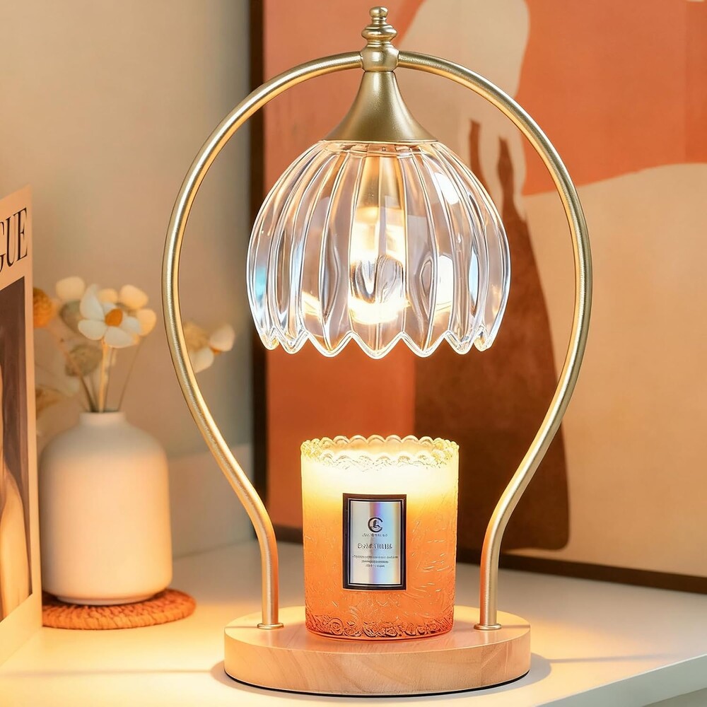 GOODBUY Candle Warmer Lamp with Timer - Dimmer Electric Candle Warmer for Jar Candles - Wax Warmer Unique Birthday Gifts for Women Mom House Warming Gifts New Home Room Decor