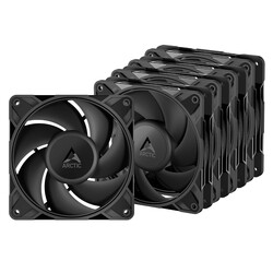 ARCTIC P12 Pro LN - 5 Pack - Low-Noise Premium Fan, 120 mm PWM Fan, 450-2000 RPM, 0 RPM <5% PWM, Fluid Dynamic Bearing, 4-Pin - Black