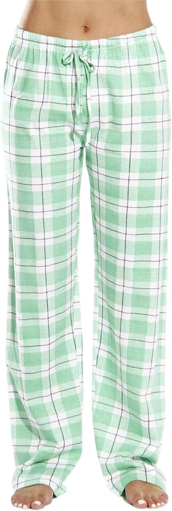 Just Love Women's 100% Cotton Plaid Pajama Pants, Jersey Knit Sleep and Lounge PJ Bottoms