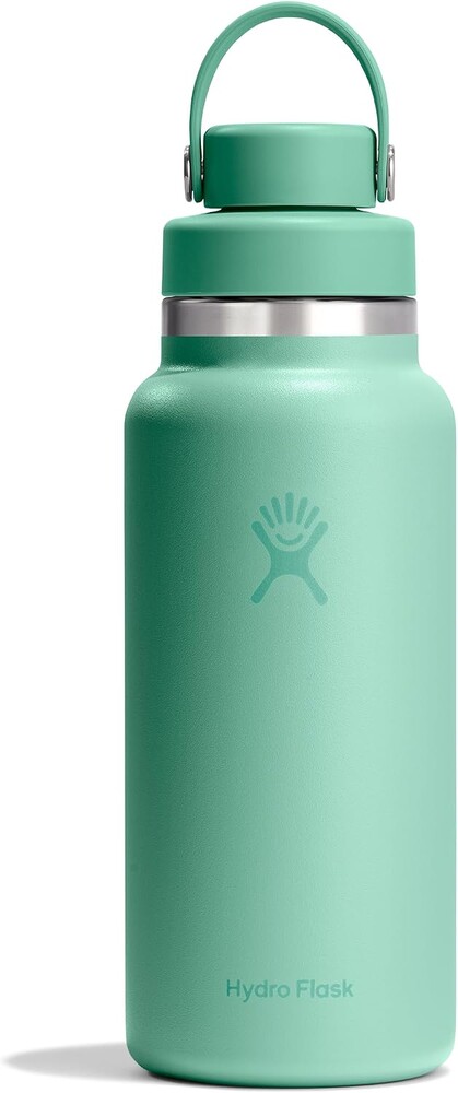 Hydro Flask Water Bottle - Insulated Stainless Steel - Wide Mouth Flex Chug Lid, Non Spill, Leakproof in 32 Oz Mermaid Green