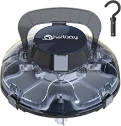 (2026 Upgrade) Cordless Pool Vacuum for Above Ground Pool, Automatic Pool Cleaner Robot Cleaning Up to 660 sq.ft, Dual-Layer Filtration, 90 Mins Runtime, Self-Parking, with Hook (Obsidian Black)