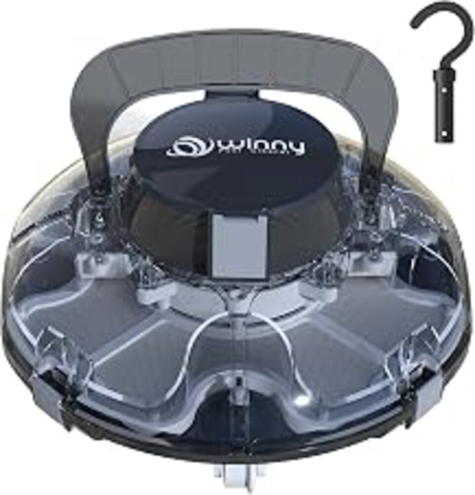 (2026 Upgrade) Cordless Pool Vacuum for Above Ground Pool, Automatic Pool Cleaner Robot Cleaning Up to 660 sq.ft, Dual-Layer Filtration, 90 Mins Runtime, Self-Parking, with Hook (Obsidian Black)