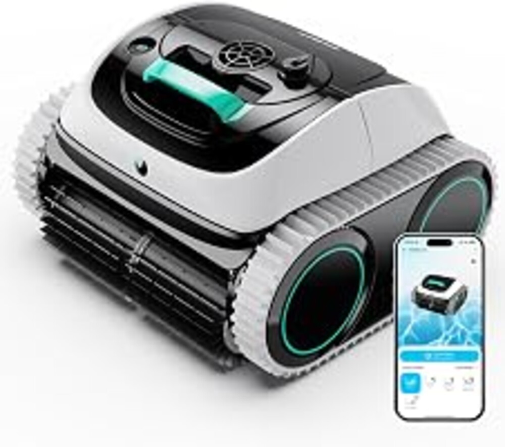 WYBOT C1 Cordless Robot Vacuum for Inground Pools, Grey with White | 4-in-1 Robotic Pool Cleaner for Above Ground Pool, 160 Mins Runtime, APP Countrol, Smart Navigation with Powerful Suction