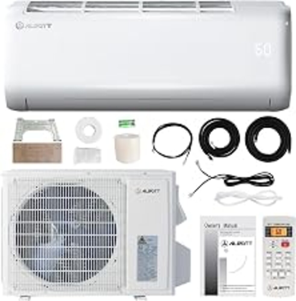Albott 24000 BTU Mini Split Air Conditioner and Heat Pump, Ductless Inverter System, SEER2 19, 208-230V, Cools & Heats Rooms up to 1500 Sq.Ft, Energy Efficient with Self-Cleaning