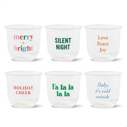 TOSSWARE NATURAL 12oz Arc -Holiday Sip and Sing - Plant Based 98mm Cups - Plastic Alternative for Parties, Bachelorettes, Weddings - Recyclable Theme Cold Cups - Set of 24