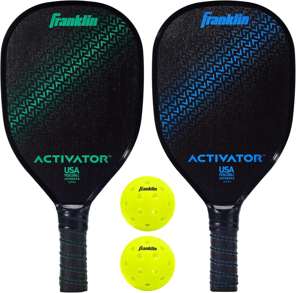 Franklin Sports Pickleball Paddle and Ball Set - Wooden Pickleball Rackets + Balls - Activator - USAPA Approved | Ball Set
