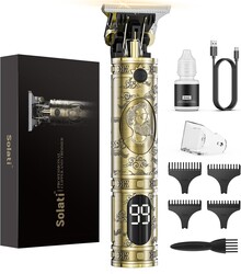 Solati Hair Clippers for Men, Professional Hair Trimmer Zero Gapped T-Blade Trimmer Cordless Rechargeable Edgers Clippers Electric Beard Trimmer Shaver Hair Cutting Kit with LCD Display Gifts for Men
