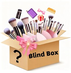 BS-MALL Makeup Brushes & Beauty Tools Assortment Box – Curated Collection of Makeup Brushes, Makeup Bag, Makeup Sponge, Hair Ties & More Professional Beauty Tools for Daily Use & Travel(L)