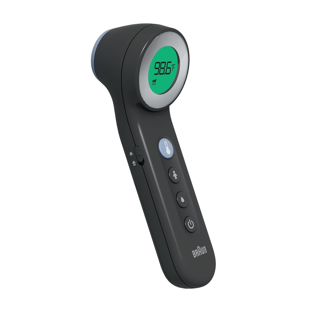 Braun Sensian 7 Forehead 3-in-1 Non-Contact Infrared Thermometer, Age Precision Technology, Color-Coded Digital Display, Baby and Child Friendly, No. 1 Brand Recommended by Pediatricians