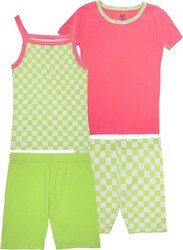 Fruit of the Loom Girls' Energize Snug Fit 4-piece Pajama Sleep Set
