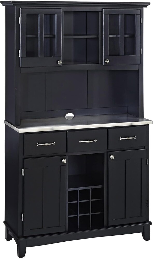 homestyles Server sideboards-buffets-credenzas, Hutch, Black
