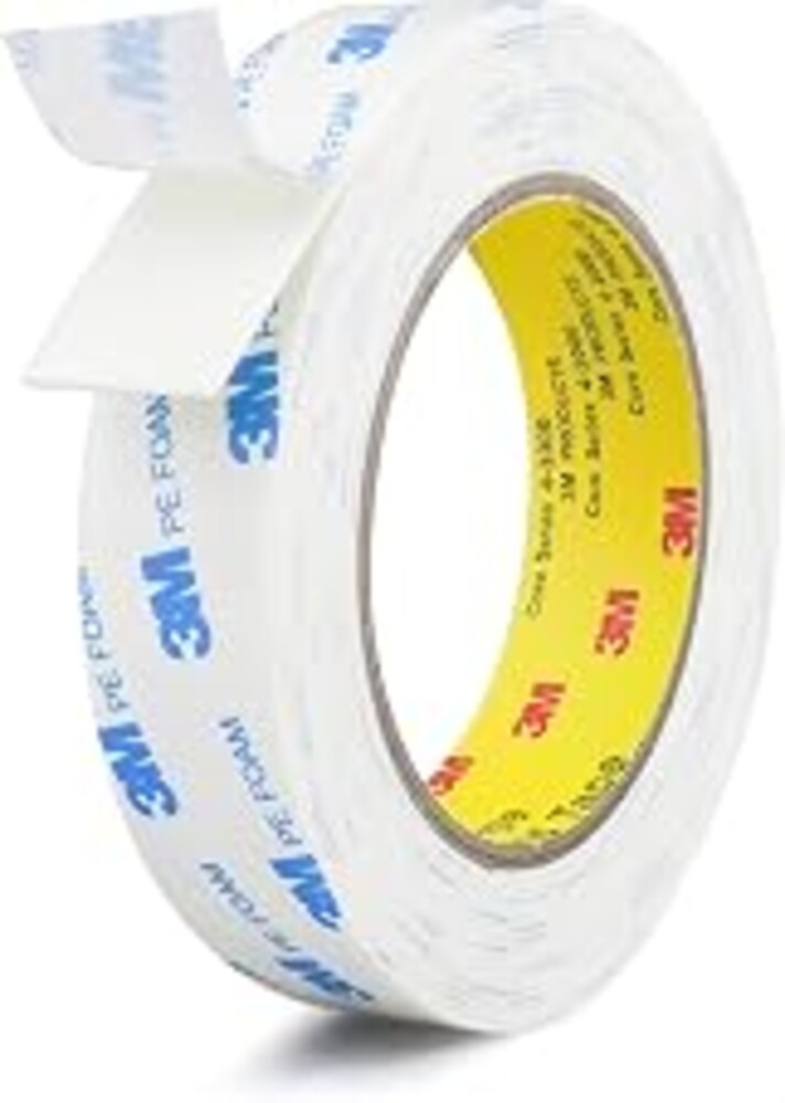 3M Double Sided Tape 1in x 16.5ft, Mounting Tape Heavy Duty, Removeable PE Foam Tape Strips, Strong Adhesive Tape Waterproof Free Damage for Paint Wall Picture Hanging Poster