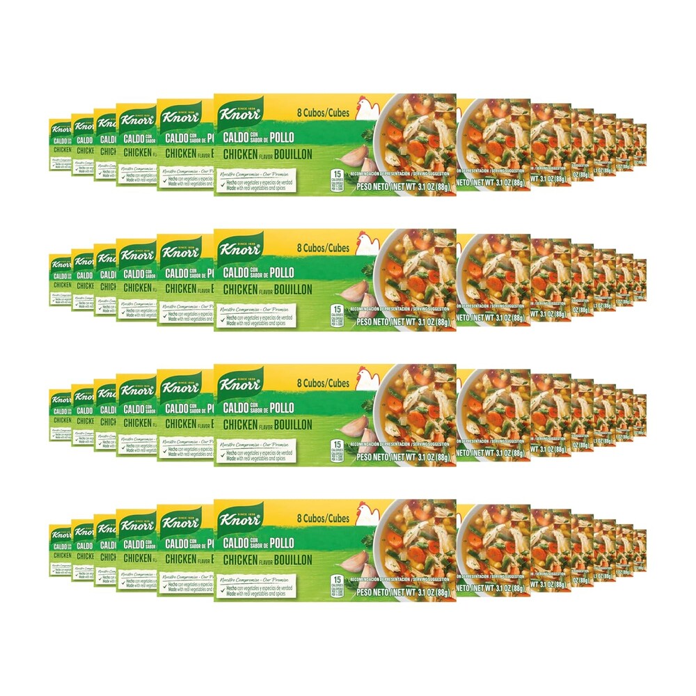 Knorr Cube Bouillon 48 Pack Chicken For Sauces, Soups and Stews 3.1 oz