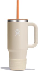 Hydro Flask Kids 24 Oz Travel Tumbler with Handle, Lid and Straw for School - Insulated Stainless Steel in Coconut Cream