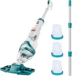 2026 Upgraded Cordless Pool Vacuum for Above Ground Pools, Dual Modes High-Flow/Strong-Suction, 1520GPH, 60 Mins Runtime, Handheld Pool Cleaner with Telescopic Pole, 3 Filter Bags