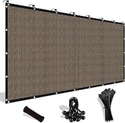 Shade&Beyond 90% Sun Shade Cloth with Grommets, 6' X 12' Pergola Shade Cover Canopy, Mesh Tarp Sun Screens for Patio, Outdoor, Garden, Backyard, Mocha