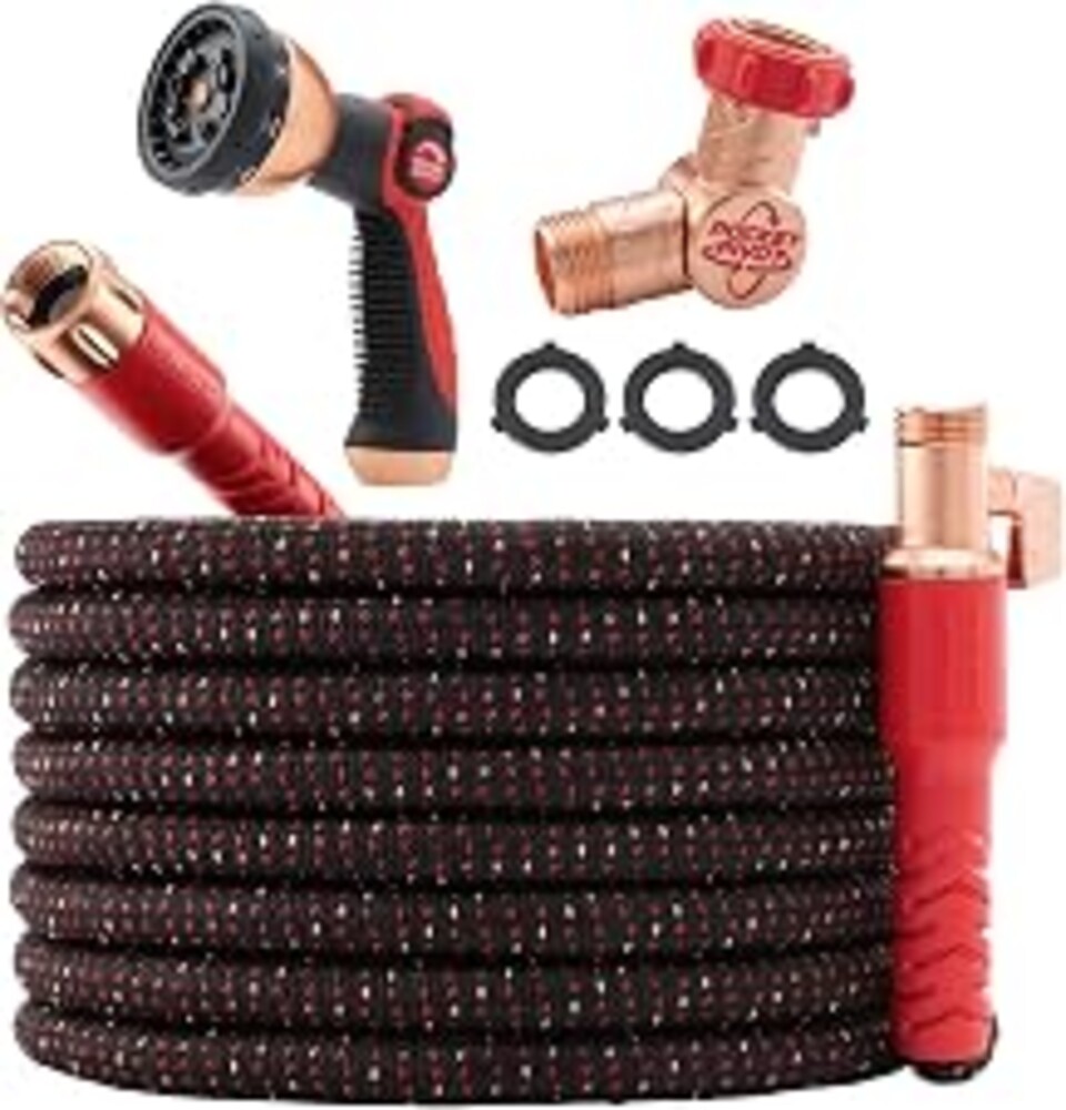 Pocket Hose Ballistic 100 FT Expandable Garden Hose, No-Kink, As Seen on TV | Anti-burst sleeve reinforced with bulletproof fiber, UV-protected, lightweight compact design, no kinks or tangles.