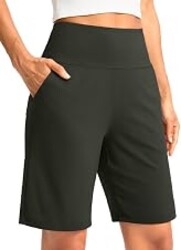 G Gradual Women's Bermuda Long Shorts with Pockets 9"/7"/5" High Waisted Shorts for Women Walking Athletic Workout