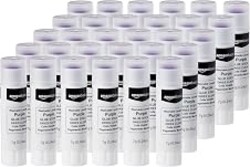 Amazon Basics Purple Washable School Glue Sticks for Classroom Supplies and Crafting, Dries Clear, 0.24-oz Stick, 30-Pack
