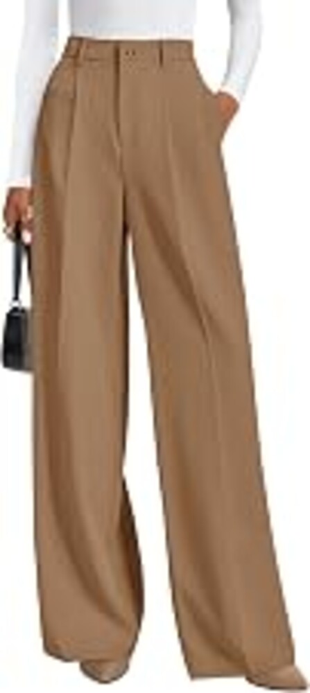 PRETTYGARDEN Womens Wide Leg Dress Pants 2026 Business Casual Flowy Work Palazzo Pants High Waisted Slacks Trousers
