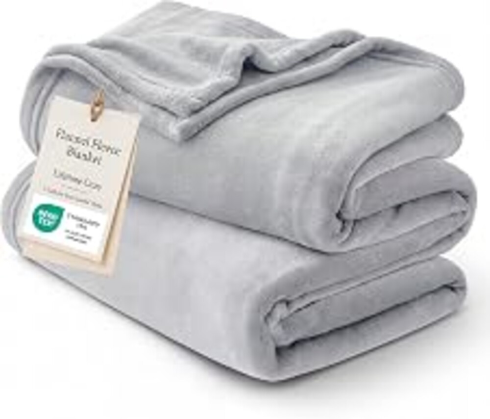 Bedsure GentleSoft Fleece Bed Blankets Full Size Light Grey - Soft Lightweight Plush Fuzzy Cozy Luxury Blanket Microfiber, 84x90 inches