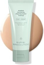 Marini SkinSolutions Physical Protectant Tinted - Light to Medium - Broad-Spectrum SPF 45 Sunscreen - Water Resistant (80 Minutes) - All Skin Types - Cruelty Free - Made in the USA - 2 oz