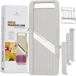 Vollum Wide Japanese Mandoline Slicer for Kitchen – Professional Slicer Vegetable Cutter with Interchangeable Stainless Steel Blades – Food Manual Slicer Handheld Mandoline Slicer