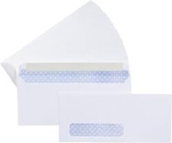 Amazon Basics #10 Security-Tinted Self-Seal Business Envelopes with Left Window for Invoices and Documents, White, 500-Pack