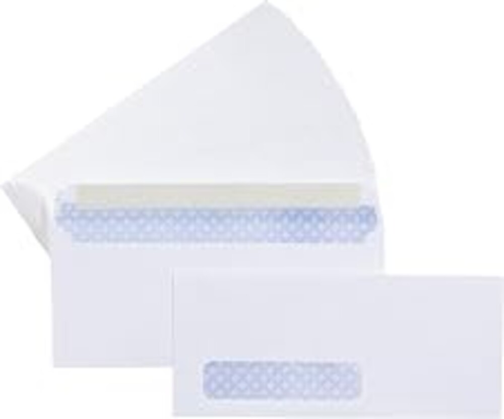 Amazon Basics #10 Security-Tinted Self-Seal Business Envelopes with Left Window for Invoices and Documents, White, 500-Pack