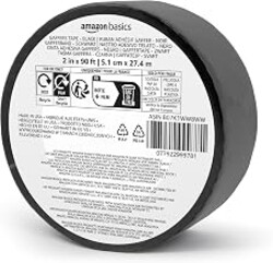 Amazon Basics No Residue, Non-Reflective Gaffers Tape for Photography, 2 inch x 90 feet, Black