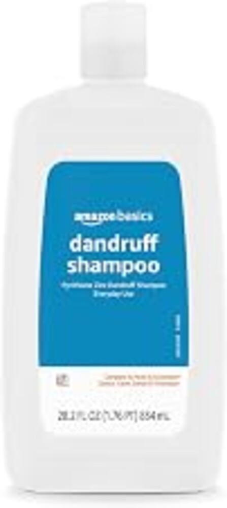 Amazon Basics Anti-Dandruff Shampoo for Itchy Scalp, Dry Scalp Relief, Flake Control, pH Balanced, Paraben-Free, Cruelty-Free, Clean Scent, Normal to Oily Hair, 28.2 fl oz, 1-Pack