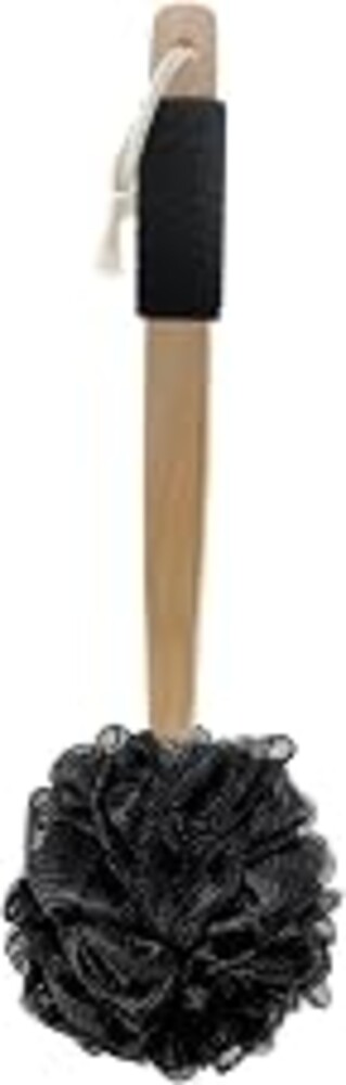 Amazon Basics Exfoliating Loofah Brush, Body Scrubber with Rubber Handle for Shower, Bath Sponge
