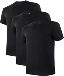 BAMBOO COOL Men's Undershirts Pack, T-shirts for Men, Crew Neck Tees, Moisture Wicking Stretch Under Shirts