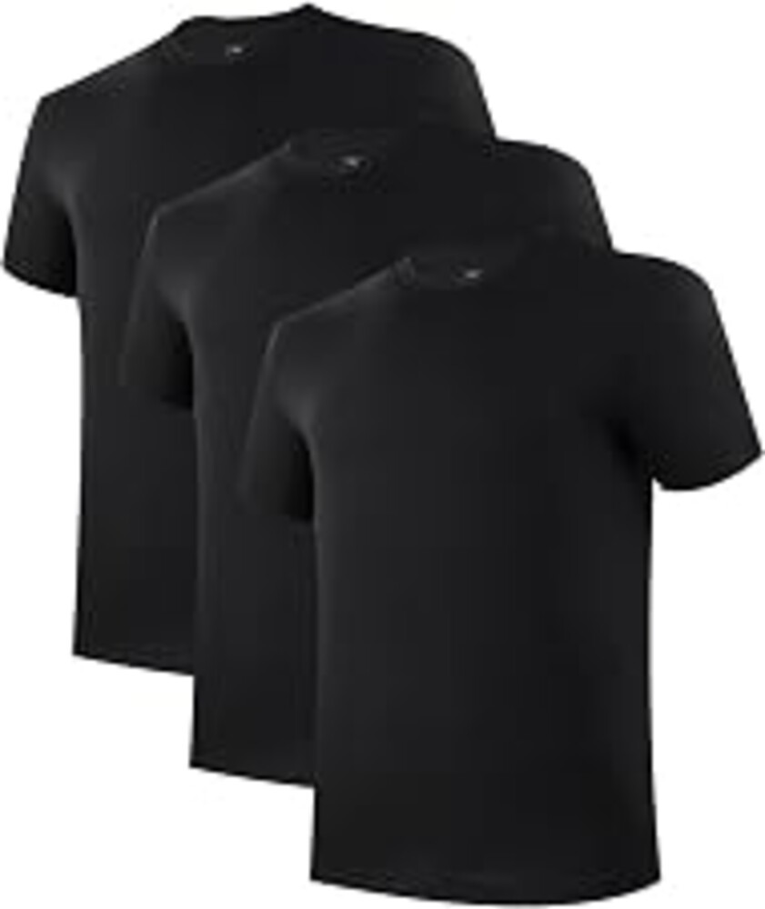 BAMBOO COOL Men's Undershirts Pack, T-shirts for Men, Crew Neck Tees, Moisture Wicking Stretch Under Shirts