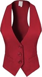 Design by Olivia Women's Slim Fit Racerback Tuxedo Waistcoat Suit Vest