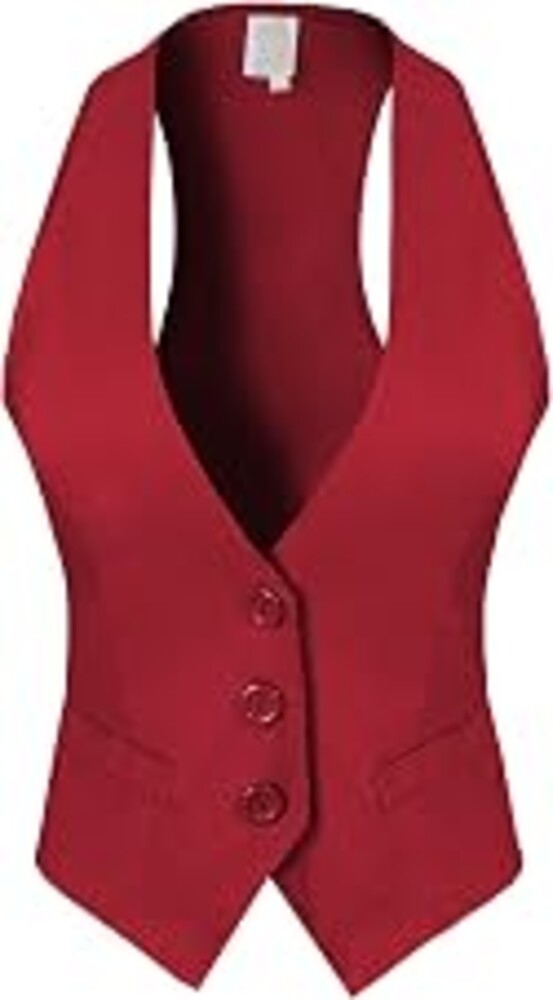 Design by Olivia Women's Slim Fit Racerback Tuxedo Waistcoat Suit Vest