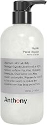 Anthony Glycolic Facial Cleanser for Men, Daily Exfoliating & Hydrating Face Wash, Shave Prep, Non-Foaming, Deep Cleansing, Gentle on Sensitive Skin, Removes Dirt & Oil, Smooths Texture, 16 Fl Oz
