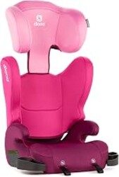 Diono Cambria LE, 2-in-1 Belt Positioning Booster Seat,Backless and High-Back Booster seat for Children from 40—120 lb,17" Wide,6 Headrest Positions,Lightweight with Latch,Pink