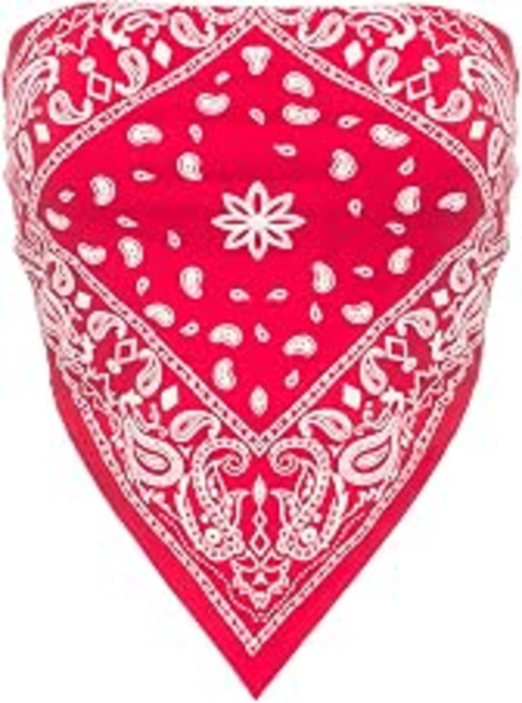 Design by Olivia Women's Paisley Bandana Tube Top Y2K Strapless Crop Top