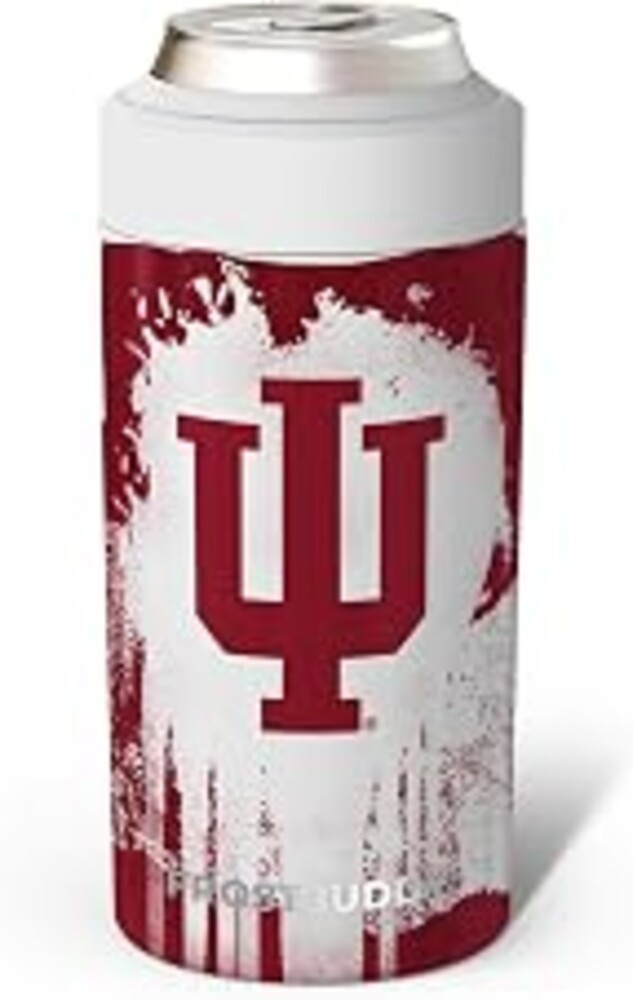Frost Buddy Universal Can Cooler (Indiana Hoosiers | Drip) | 20x colder, cold up to 24 hrs | Sleek, lightweight design | Premium build quality | Coffee-mug ready with add-on lid
