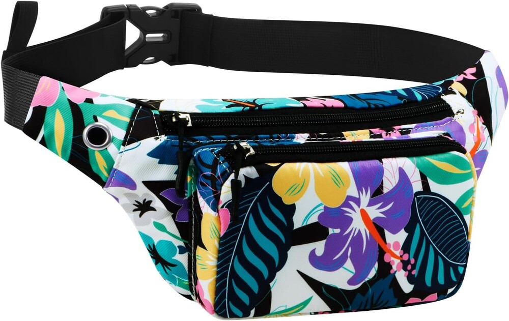 KAMO Fanny Pack, Waist Bag Sling Backpack Water Resistant Durable Polyester Small Waist Bag