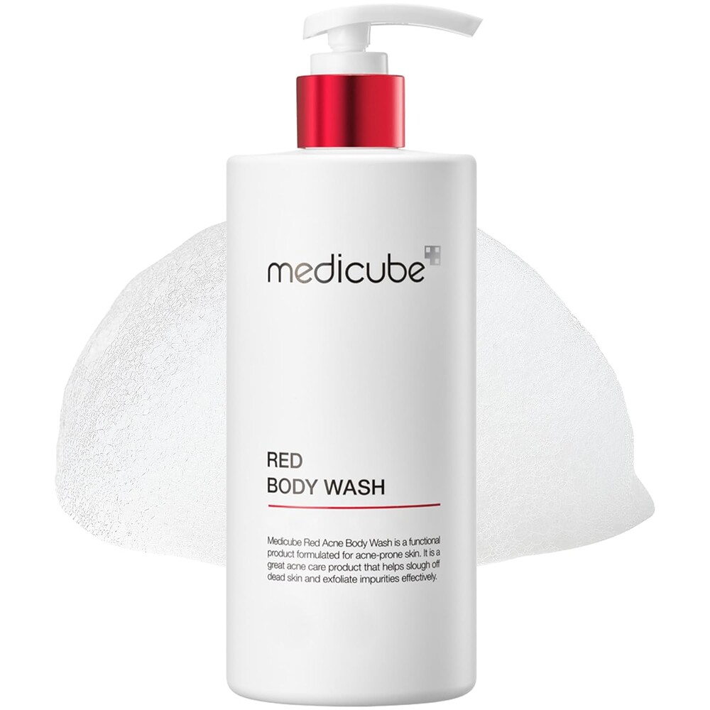 medicube Red Body Wash | Low pH Clarifying Body Wash For Back & Chest | Hydrating Body Wash with Niacinamide, AHA BHA PHA | Gentle Low pH Care & Cozy Musk Scent, 14.10 fl.oz