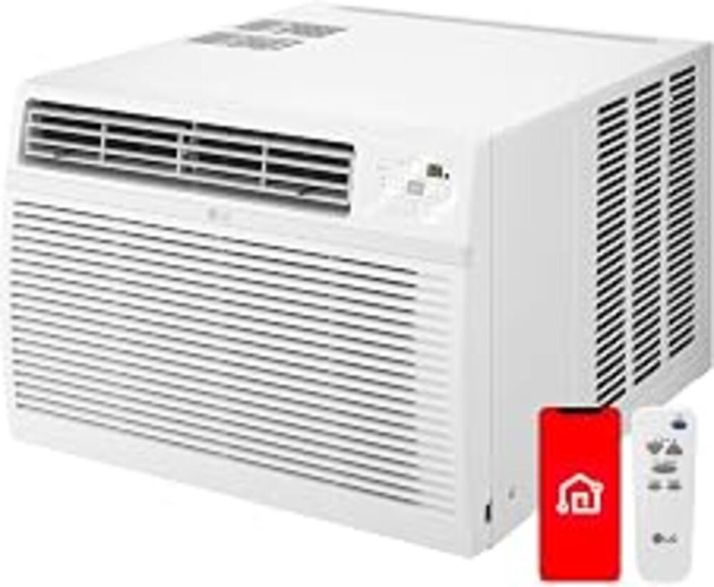 LG 10000 BTU Window Air Conditioners [2023] Remote Control WiFi App Ultra-Quiet Washable Filter Cools 450Sq.Ft for Medium & Large Room AC Unit air conditioner Easy Install White LW1017ERSM1