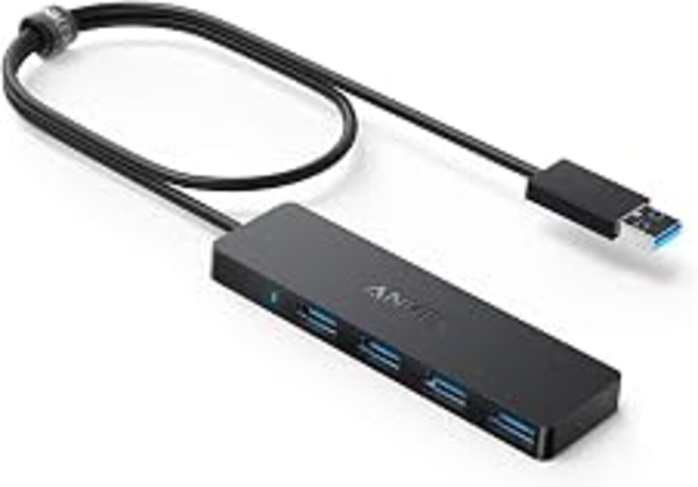 Anker USB Hub, 4-in-1 USB Splitter, 4 USB-A Ports with 5Gbps Data Transfer | Extender for USB-A Port Laptop, PC, Desktop and More (2ft USB-A Connector, Charging Not Supported)