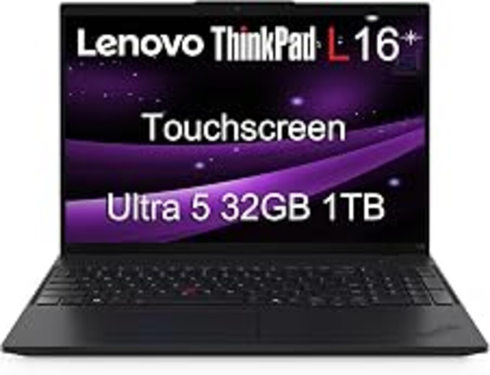 Lenovo ThinkPad L16 (Premium E16) AI Business Laptop (16" FHD+ Touchscreen, Intel 12-Core Ultra 5 225U (> Ultra 7 155U), 32GB DDR5, 1TB SSD), Backlit, Fingerprint, Thunderbolt 4, IR Webcam, Win 11 Pro