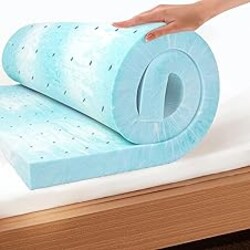 EGO 3 Inch Queen Mattress Topper Gel Memory Foam for Pressure Relief | Cooling Gel Infused, Ventilated Design Bed Topper in a Box, CertiPUR-US Certified, 80"Lx60"W