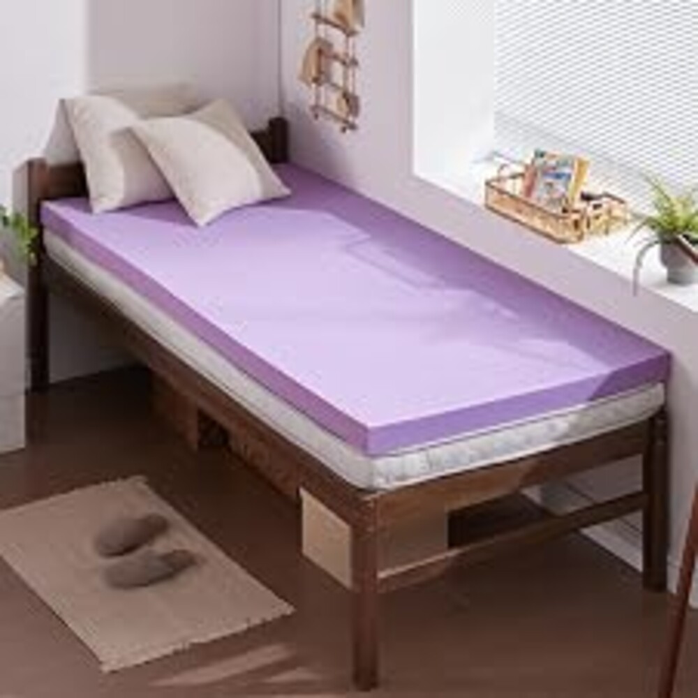 SINWEEK 2 Inch Gel Memory Foam Mattress Topper Ventilated Soft Pressure Relieve Mattress Pad, Breathable Bed Topper, CertiPUR-US Certified, Twin Size | Ventilated Soft Pressure Relieve Mattress Pad, Breathable Bed Topper, CertiPUR-US Certified